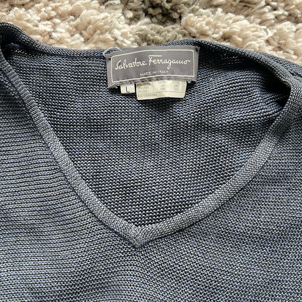 Salvatore Ferragamo Men's Gray Sweater